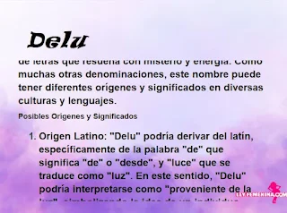 significado del nombre Delu