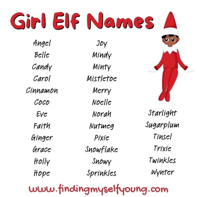 girl elf on the shelf name ideas.