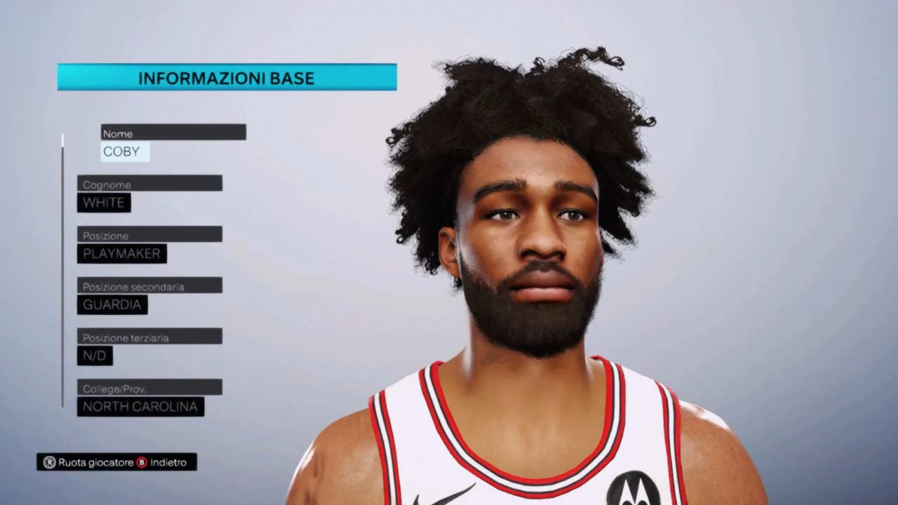 NBA 2K23 Coby White Cyberface & Hairstyle Update
