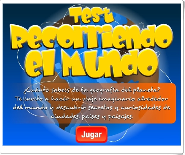 Test "Recorriendo el mundo" (Juego de Verano de Primaria)