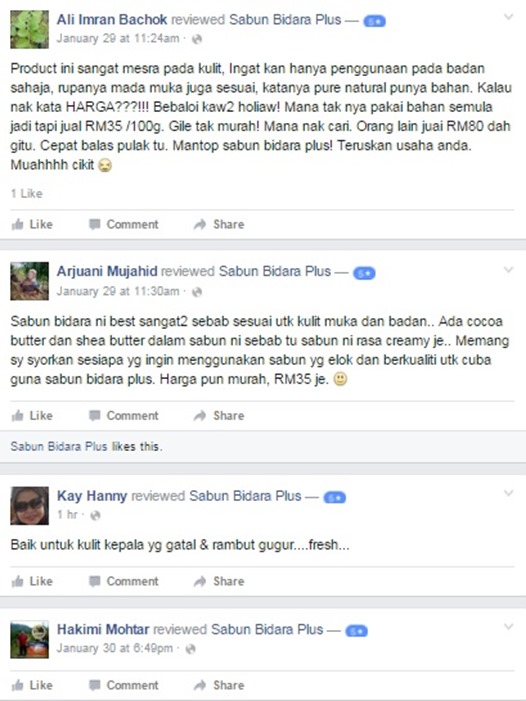 testimoni sabun bidara PLUS