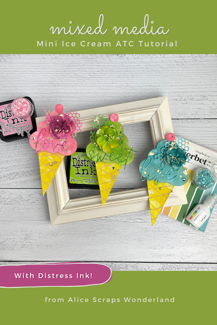 Create sweet treats for summer with this easy tutorial using Distress Ink and a few other supplies.