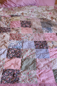 Quilt on bed