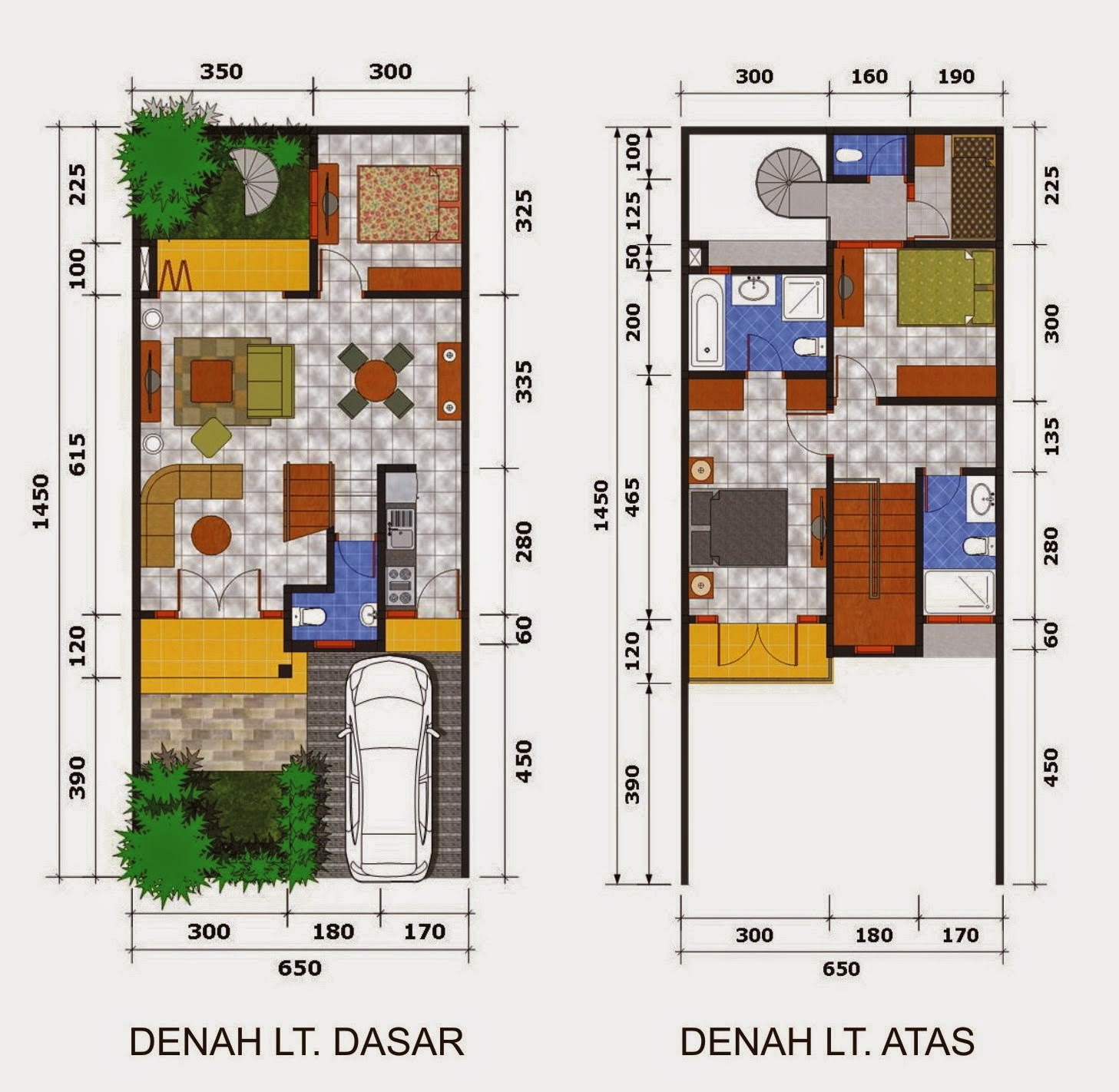  Denah  Rumah  Minimalis  Tidak Butuh Tanah Luas  Kumpulan 