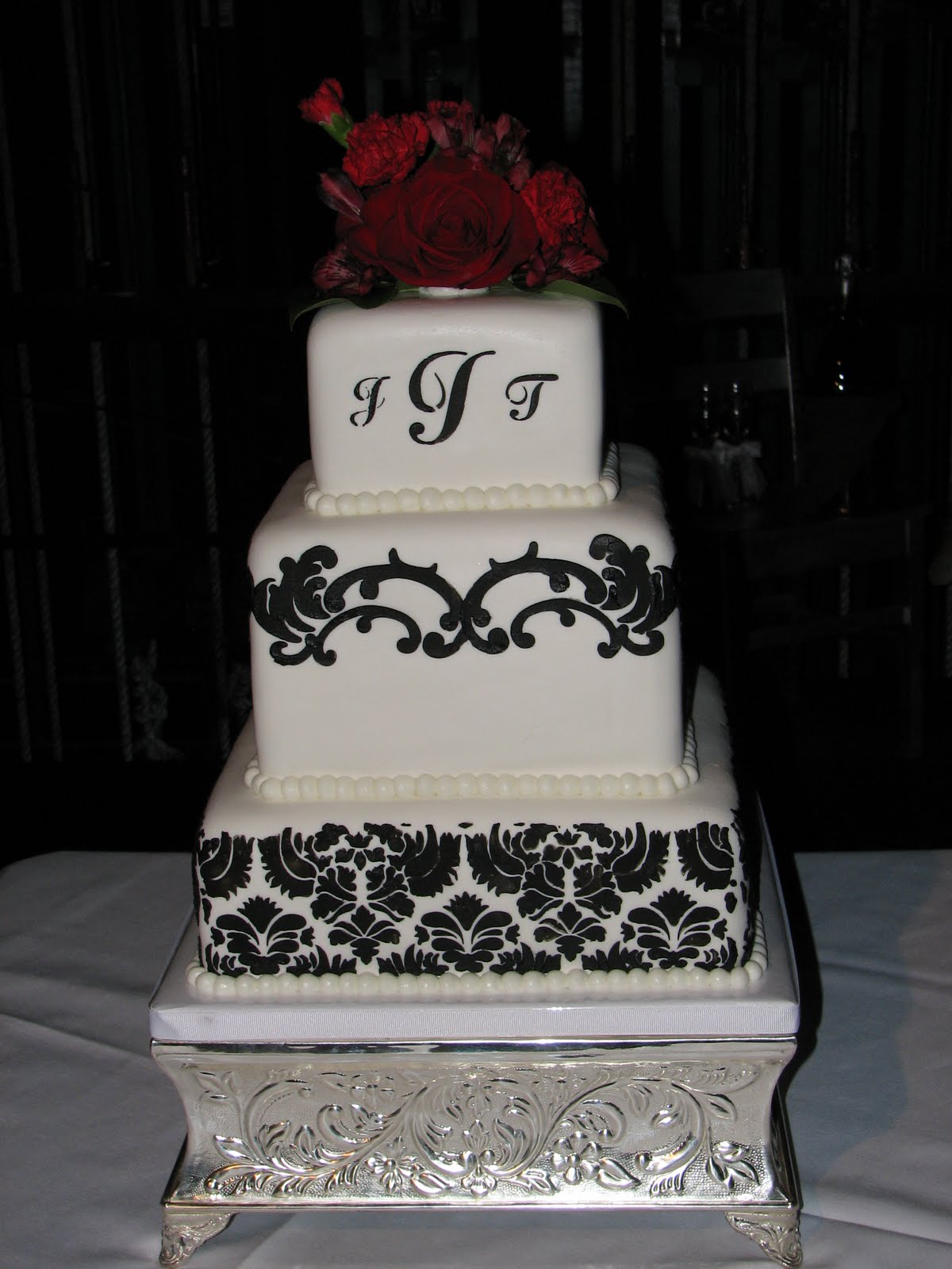 Damask Wedding Cake