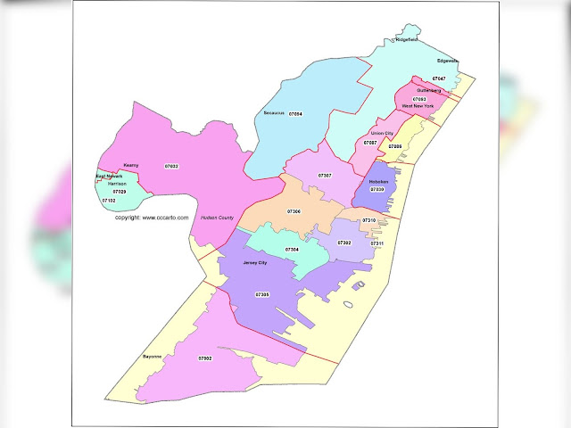 Jersey City Zip Code Map