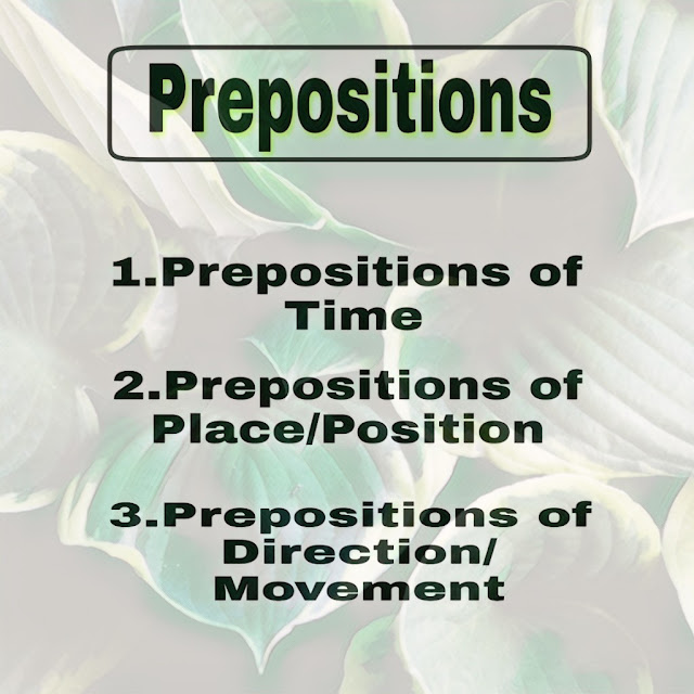 Prepositions in English Grammar