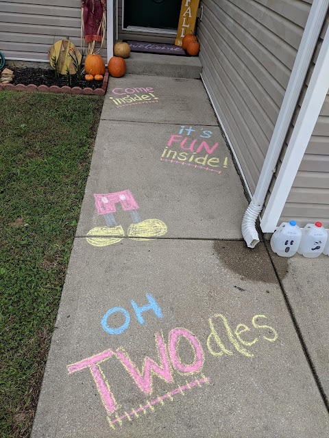 Oh TWOdles, oh Toodles, Mickey's Clubhouse party, second Birthday party, mickey party, second birthday, Mickey party decorations, DIY mickey mouse party, mickey clubhouse birthday party, boy theme party, birthday party, Mickey inspired party, Disney birthday party, Disney inspired party, chalk art, chalk decor, come inside it' fun inside, party welcome, party decor, chalk mickey, welcome sign,