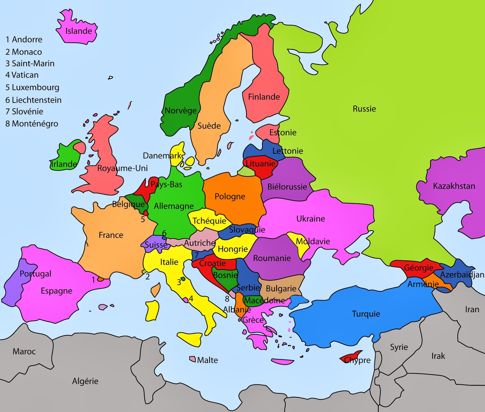 Carte Europe De Lest