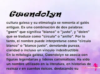 significado del nombre Gwendolyn