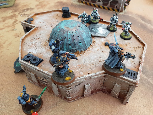 Warhammer 40k battle report - Eternal War - Vital Intelligence - 1500 points - Inquisition and Militarum Tempestus vs Space Wolves