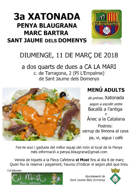 Esguard de Dona - Xatonada 2018 Penya Blaugrana Marc Bartra de Sant Jaume dels Domenys