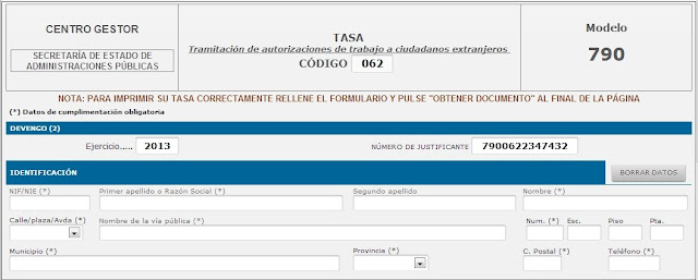 Tasa modelo 7C digo 012: - Sede Electr nica