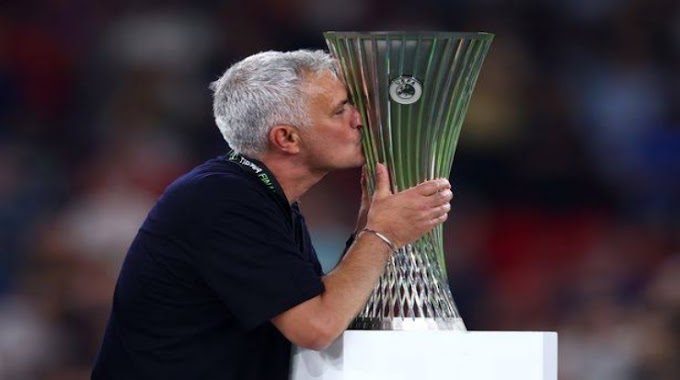 Jose Mourinho achieves extraordinary accomplishment as AS Roma Win The Conference League 