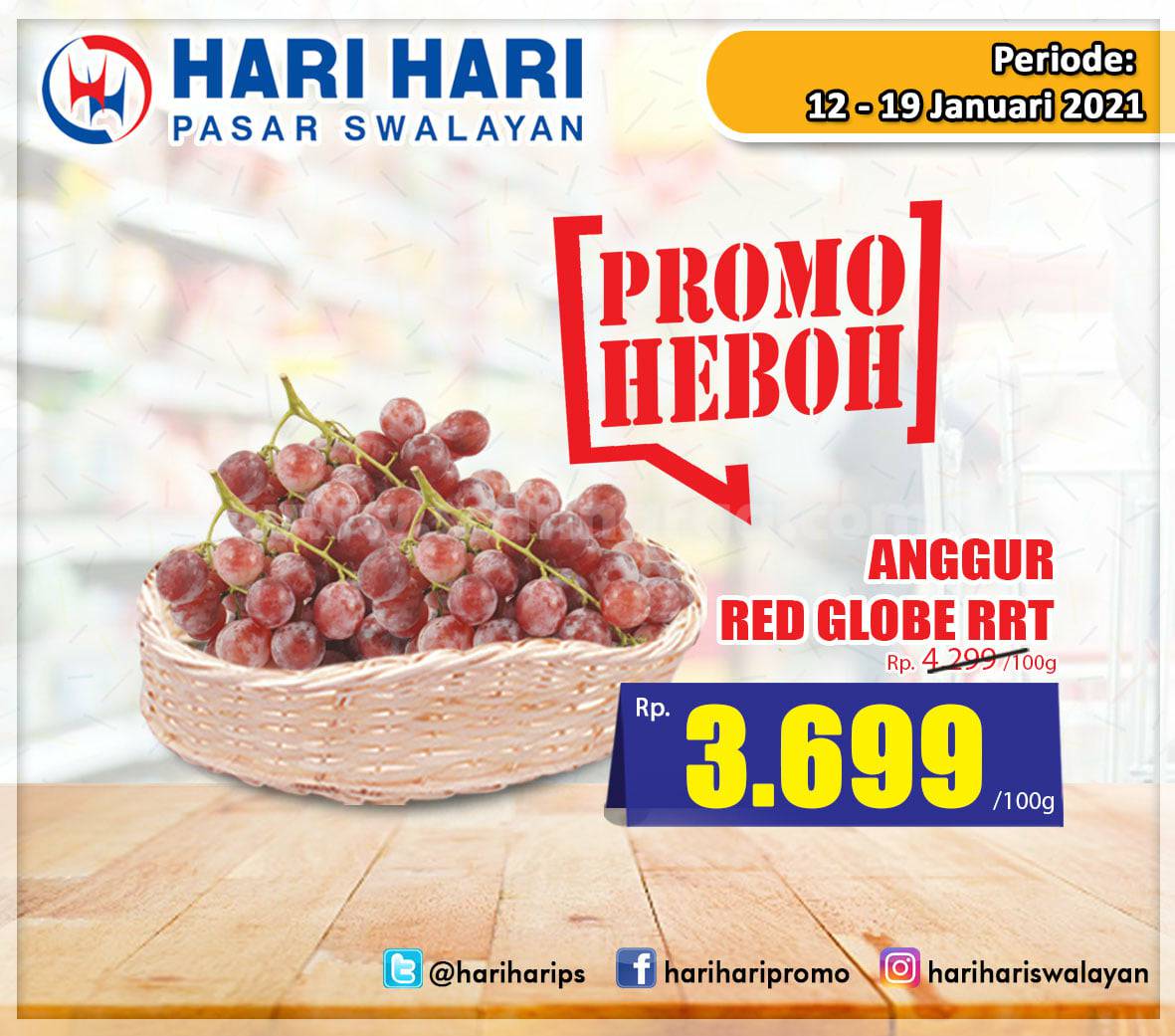 HARI HARI Pasar Swalayan Promo Heboh  Anggur Red Globe Murah