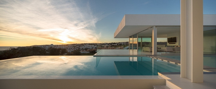 Sunset from Modern Villa Escarpa by Mario Martins