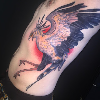 Secretary Bird Tattoo