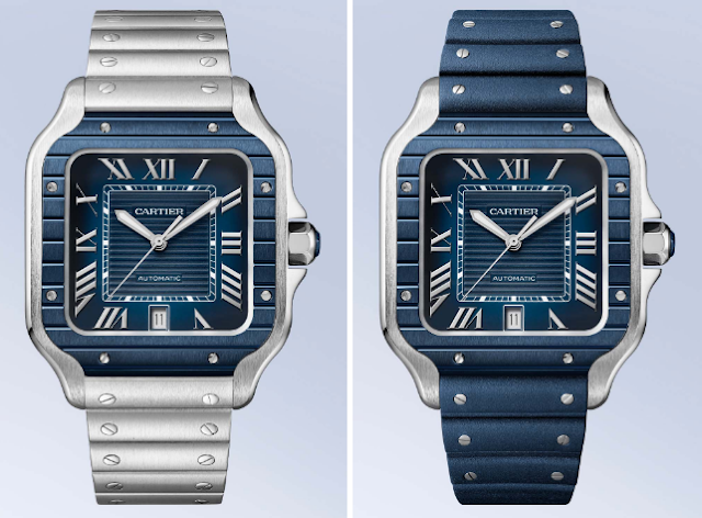 Watches and Wonders 2022: New Cartier Santos de Cartier Blue Dial Watch Replica