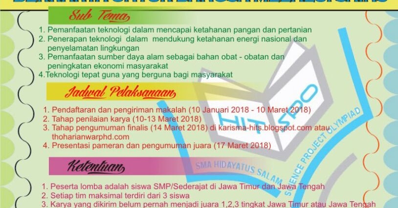 Lomba Karya Tulis Ilmiah Antar SMP Sederajat 2018 by SMA 