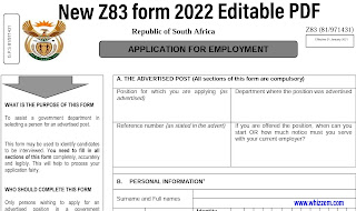 New z83 Application Form 2022 - Download Editable PDF