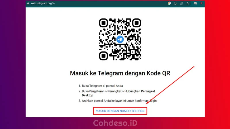 Cara Buka Telegram Web Tanpa Kode QR