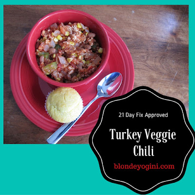 A 21 Day Fix approved Turkey chili recipe with vegetables. It is also a clean eating recipe. 