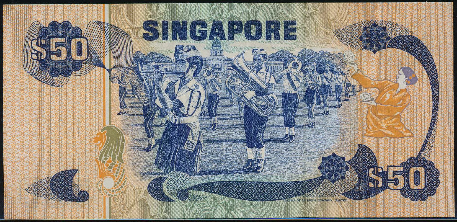 Singapore 50 Dollars banknote Bird Series|World Banknotes & Coins