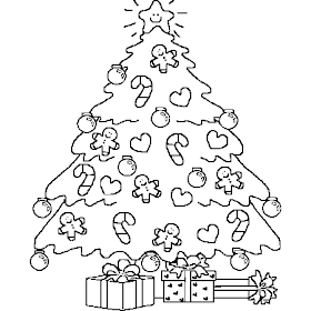 Christmas Tree Coloring page For kids