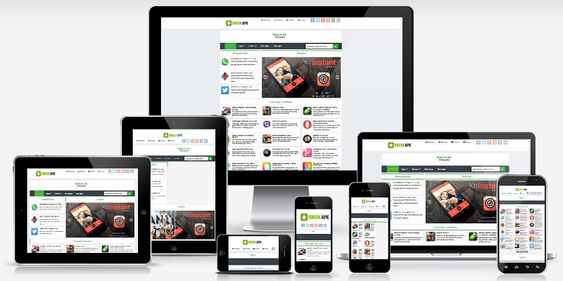 Free Green APK Pro Responsive Blogger Template