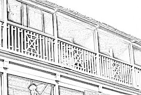 criss-cross simple railing design
