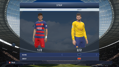 PES 2015 FC Barcelona 15-16 Player Kits by Momotaros