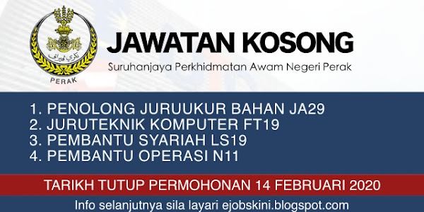 Jawatan Kosong SPA Perak Februari 2020