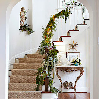 decoración escalera navidad