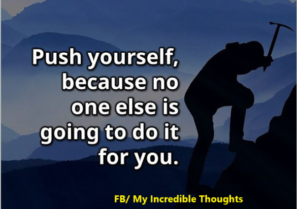 Push Yourself Because No One Else Is Going To Do It For You !