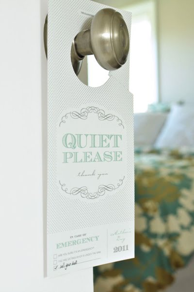 I love this funny pretty door hanger from Twig and Thistle