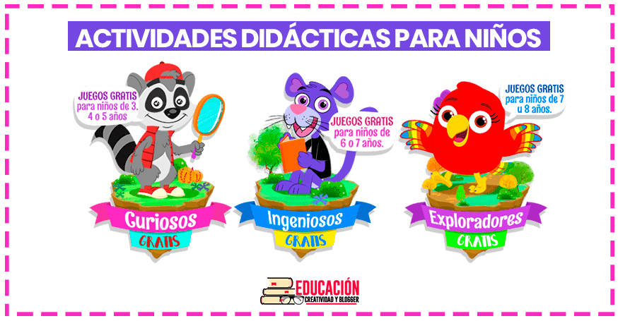 Juegos didácticos para niños de preescolar y primaria GRATIS - •• | Blog Creativo