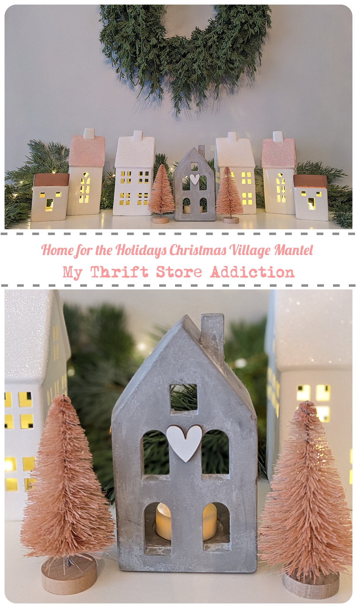 Christmas village mantel