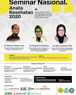 Seminar Ilmiah  Analis Kesehatan 2020  Peran ATLM dalam Menghadapi Penyakit Degeneratif di Era 4.0 Revolusi Industri