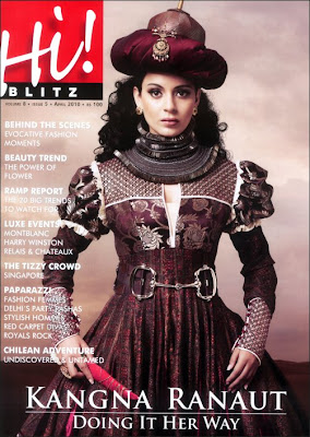 Kangana Ranaut Hi Blitz Magazine Cover April 2010