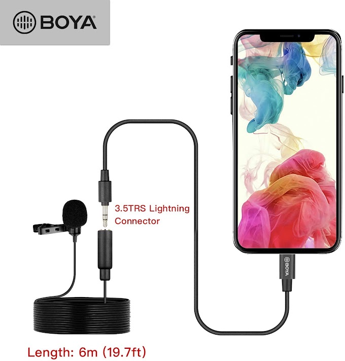 Boya BY-M1 Omni-directional Lavalier Microphone For Ios Devices