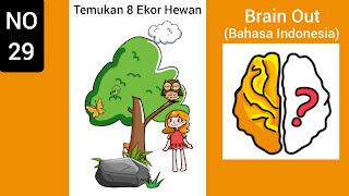 Temukan 8 Ekor Hewan - Kunci Jawaban Brain Out Level 29