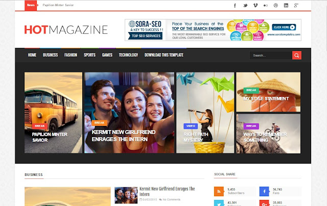 Hot-Magazine-Blogger-Template