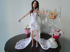 Vestido de noiva de crochê para Barbie, por Pecunia MillioM 7