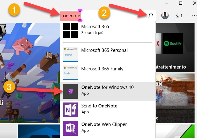 onenote windows 10