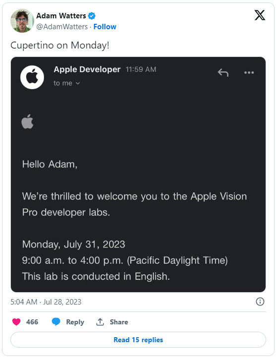 蘋果邀請開發者參與Vision Pro編碼實驗室：揭示最高機密