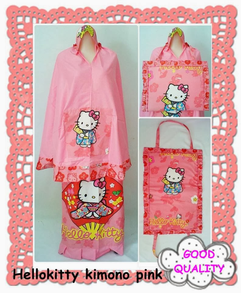 Mukena Anak Hellokitty Kimono Pink+Tas Sajadah