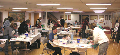 Roland Lee teaches the spring mini-workshop for the Utah Watercolor Society