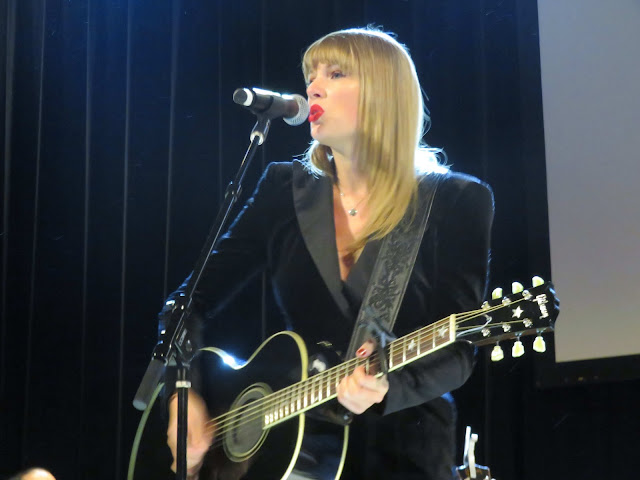 Taylor Swift at the Town Hall for the Ally Coalition benefit in 2018; she will headline three nights at MetLife Stadium this weekend
