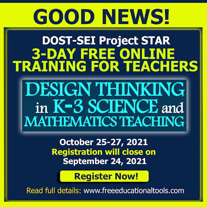 3-Day Online Training for Teachers on Design Thinking by DOST-SEI Project STAR | October 25-27 | REGISTER NOW!