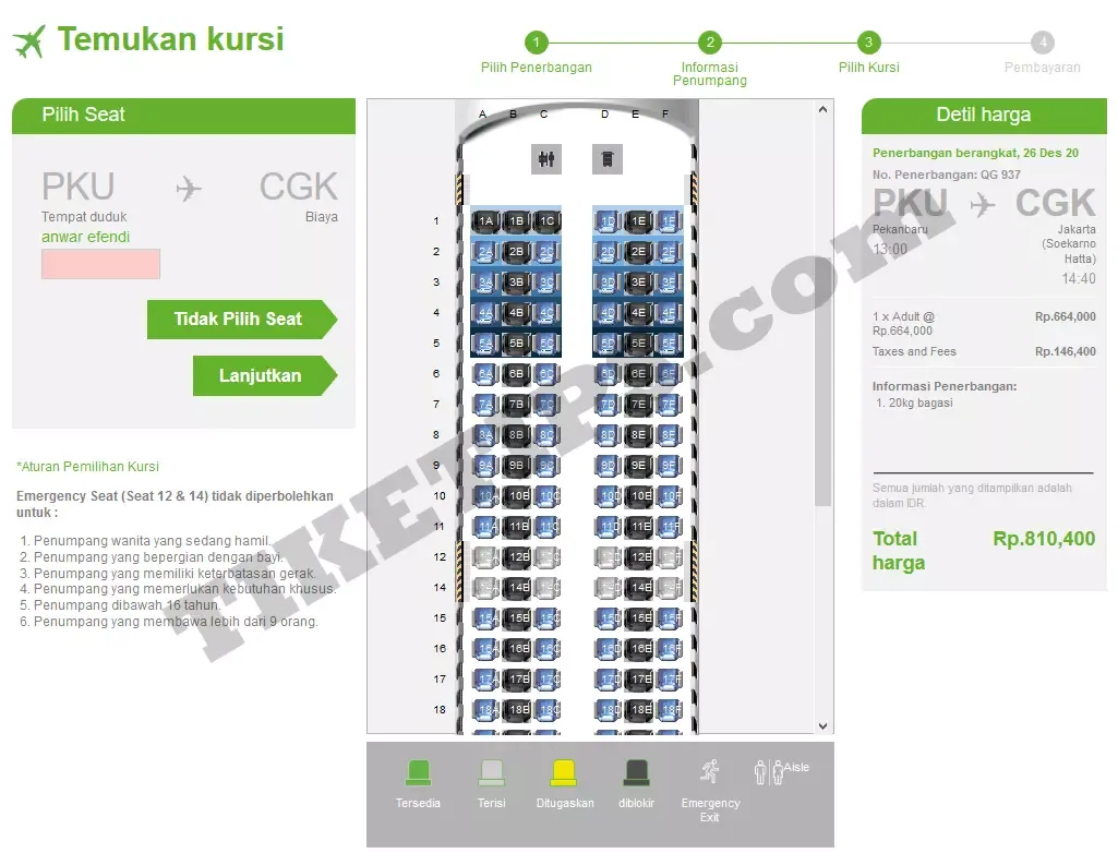 Pemilihan Kursi Citilink